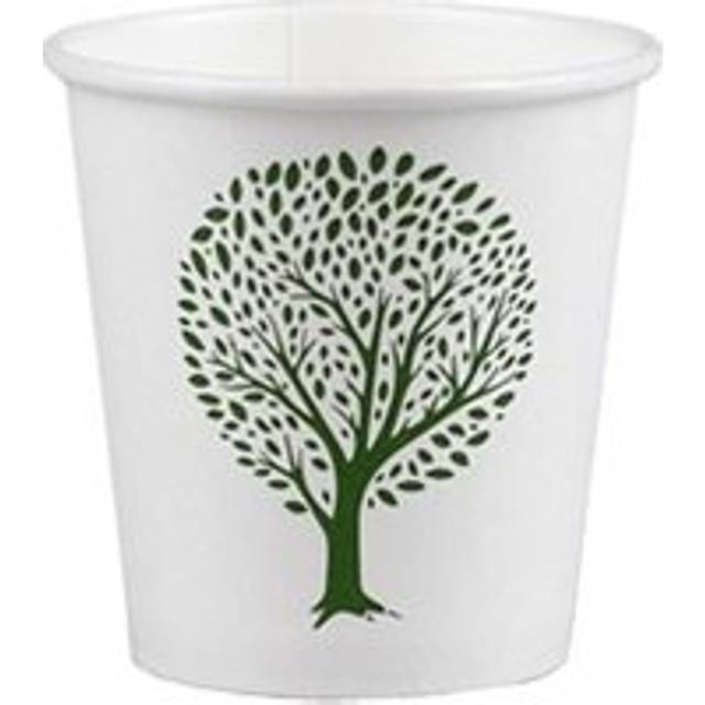 Vegware Green Tree White Hot Cups 4oz 62-Series (1000 pack)