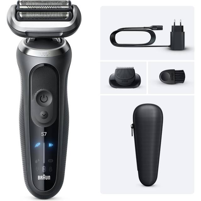 Braun Series 7 Electric Shaver, +1 Attachment, 72-G1200S, Grey, Grey