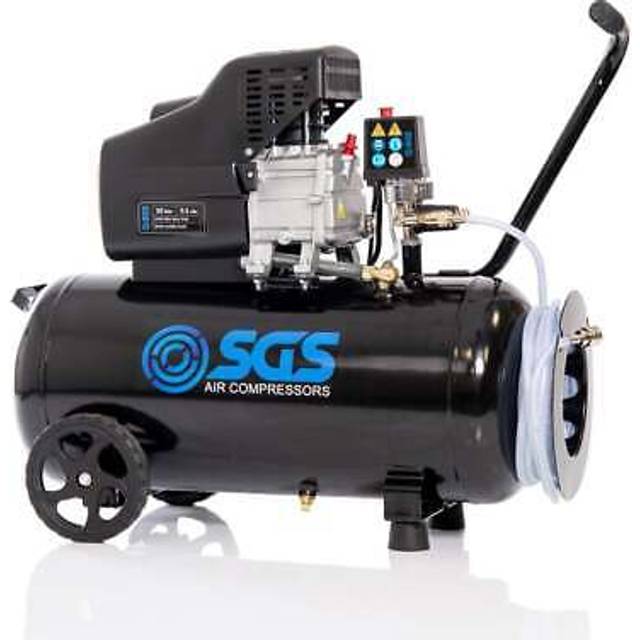 Sgs 50 Litre Air Compressor With Integrated Hose Reel - 115Psi 9.5Cfm 2.5Hp 50L - One Size