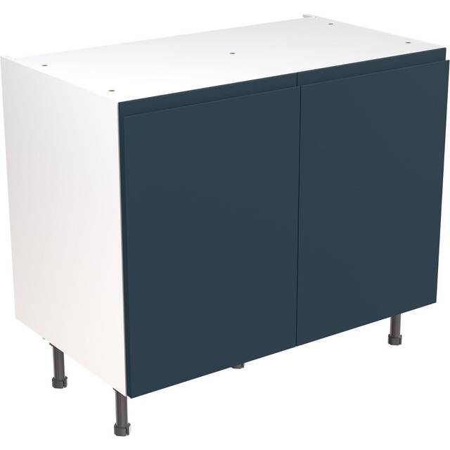 Kitchen Kit Flatpack Slab Base Cabinet 300mm - Ultra Matt Indigo Blue