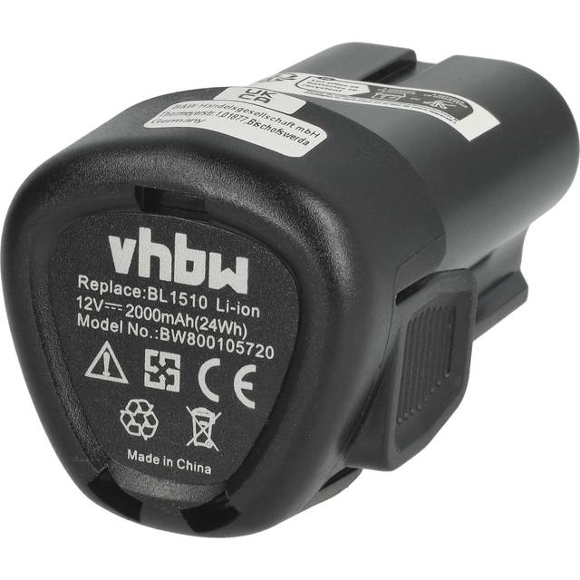 Vhbw - Battery compatible with Black & Decker PSL12, LDX112C, LDX112, HPL10RS Power Tools (2000 mAh, Li-Ion, 12 v)