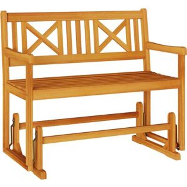 vidaXL Garden Glider Bench Brown 110 x 59 x 97cm Solid Acacia wood