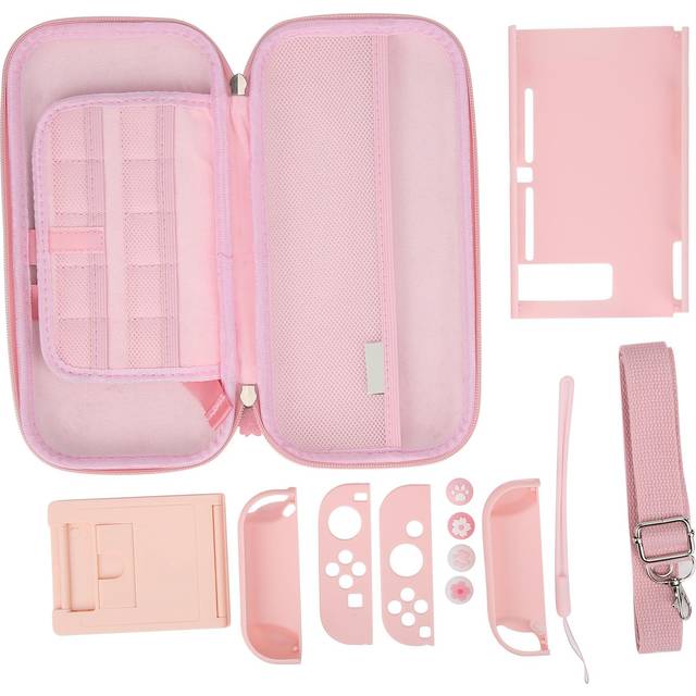 Portable Storage Bag Screen Protector Game Console Protective Accessories for NintendoPink rosa