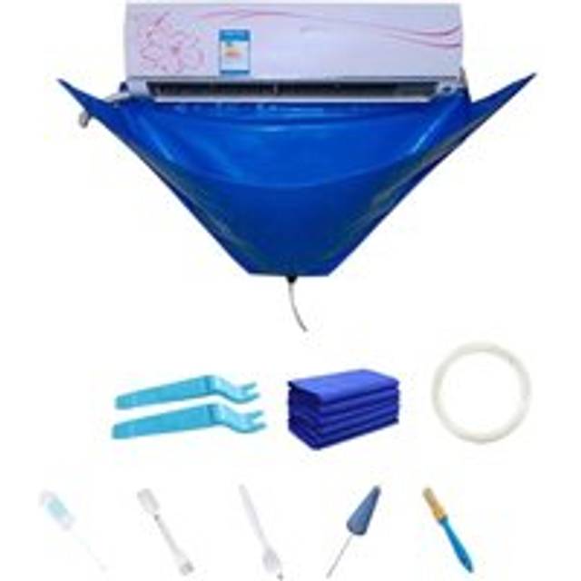 10 Pieces Air Conditioner Cleaning Kit - Wall-mounted Air Conditioning Dust Cover with Split Water Hose, 135cm60cm - Alwaysh