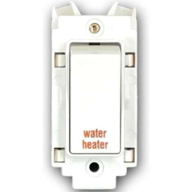 Crabtree 4460/WA Gridswitch 20 Amp Double Pole marked 'water heater'