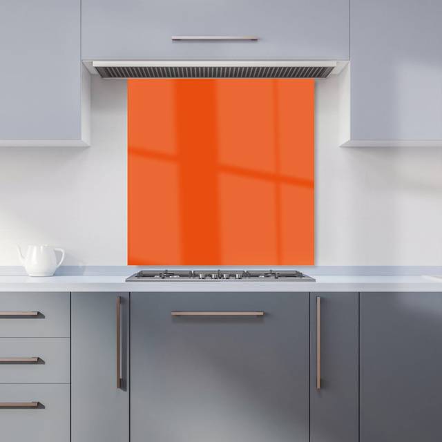 Warren Reed - Designer Flame Orange Kitchen Splashback W600Mm X H600Mm, Multi