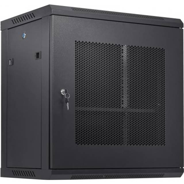 VEVOR 12U Wall Mount Network Server Cabinet, 15.5'' Deep, Server Rack Cabinet Enclosure, 200 lbs Max. Ground-mounted Load Capacity, with Locking Door Side Panels, for IT Equipment, A/V Devices