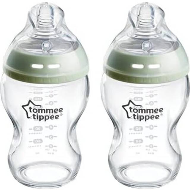 Tommee Tippee Anti-Colic Glass Baby Bottle - 250ml, 2 Pack