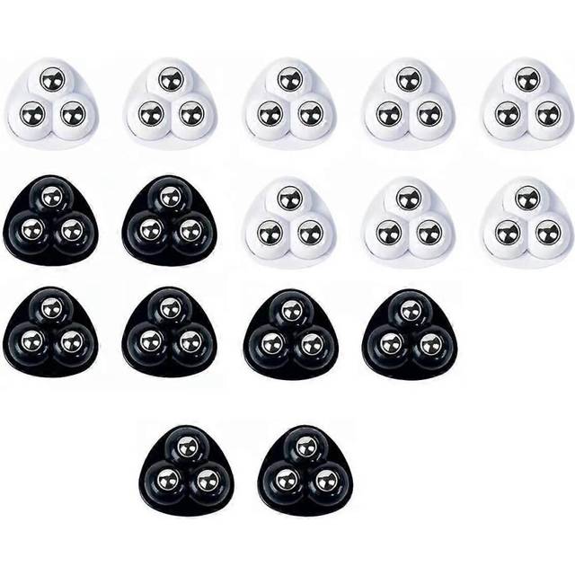 (As show, One size) 16pcs Metal Mini Swivel Wheels Self-Adhesive Casters 360 Degree Swivel Self-Adhesive Pulley