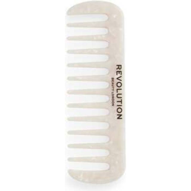 Revolution haircare natural curl wide tooth comb white