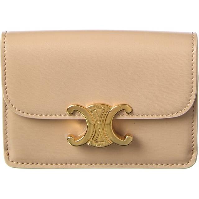 Celine Triomphe Flap Leather Card Case
