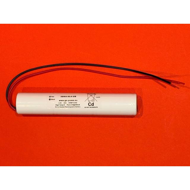 Yuasa - 3.6v 4ah Ni-cd Emergency Lighting 3x D Battery - Flying Leads, Inlinev