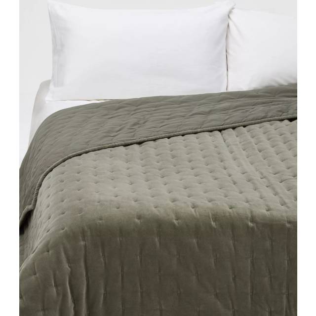 John Lewis Cotton Velvet Quilted Bedspread