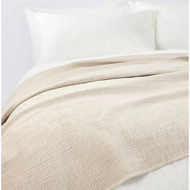 John Lewis Cotton Velvet Quilted Bedspread