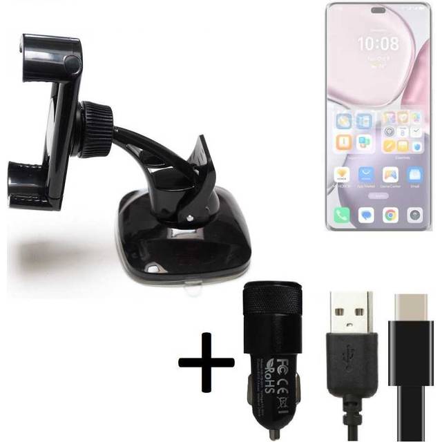 For honor x9c smart car holder + charger windshiled bracket