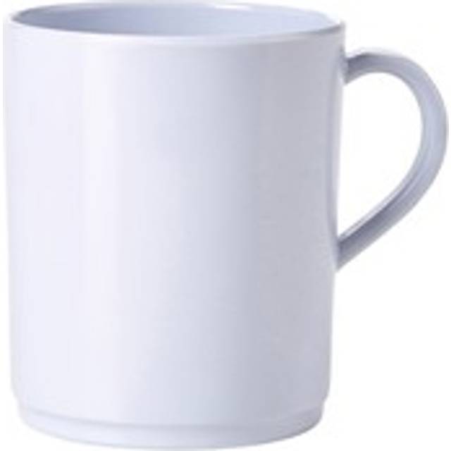 Genware 10oz Melamine Mug White For Hotels Restaurants Kitchen Pack Of 6