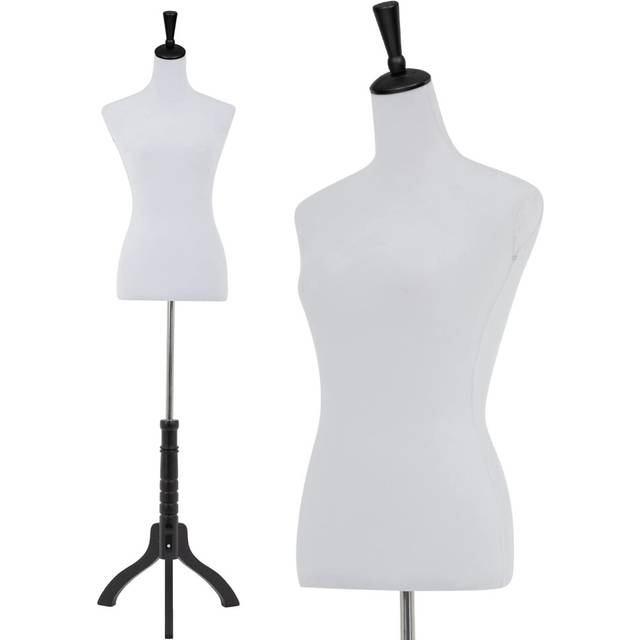 59-67 Inch Female Mannequin  Torso Sewing Mannequin Dress Form Mannequin Body Adjustable Dress Mannequin with Stand Wood Base for Sewing Counter Windo