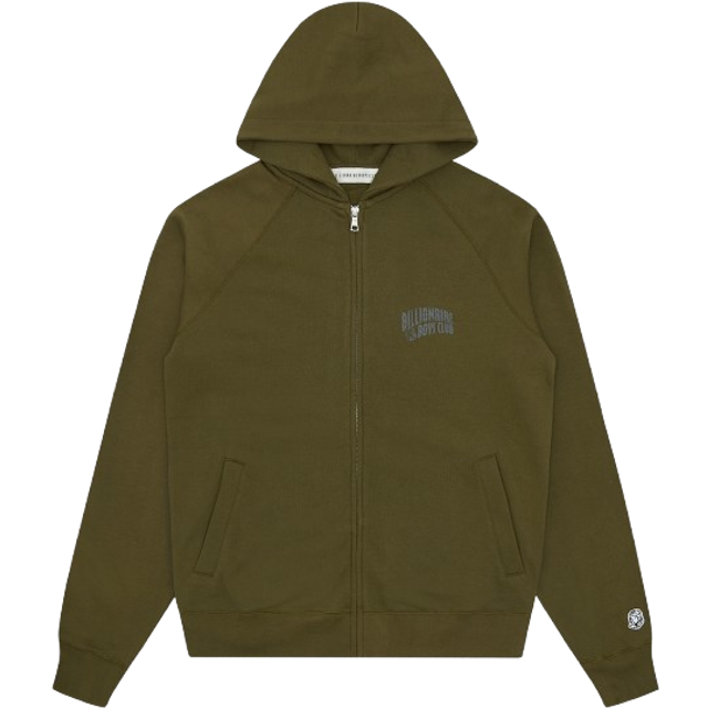 SMALL ARCH LOGO ZIP THROUGH - OLIVE, L