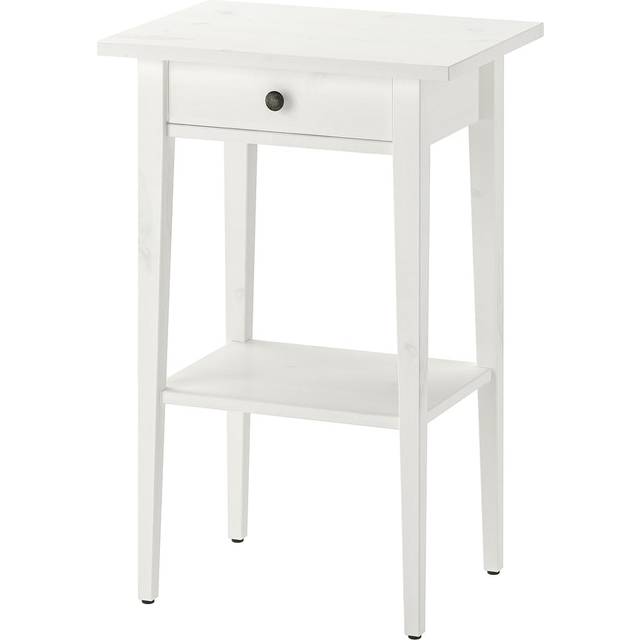 HEMNES Bedside table, white stain, 46x35 cm