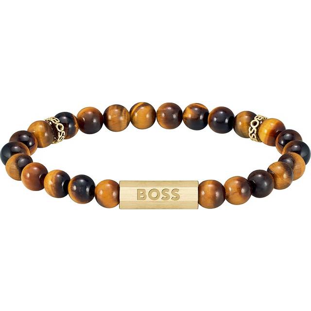 BOSS Tiger's Eye Beaded Bracelet, Brown/Multi