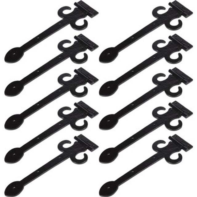 10x Arrowhead T-hinge Cast Iron Antique Interior Exterior Hinges W400mm Black