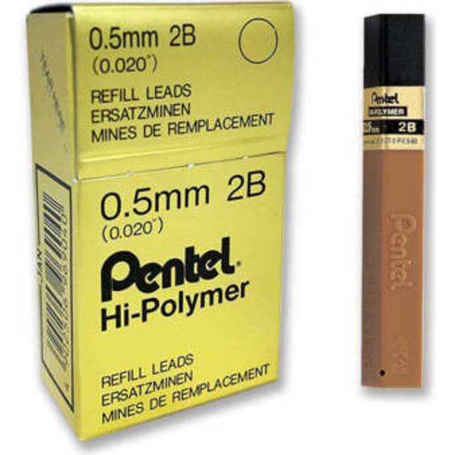 Pentel Hi-Polymer Lead Refill 0.5mm (Box of 12) (2B)
