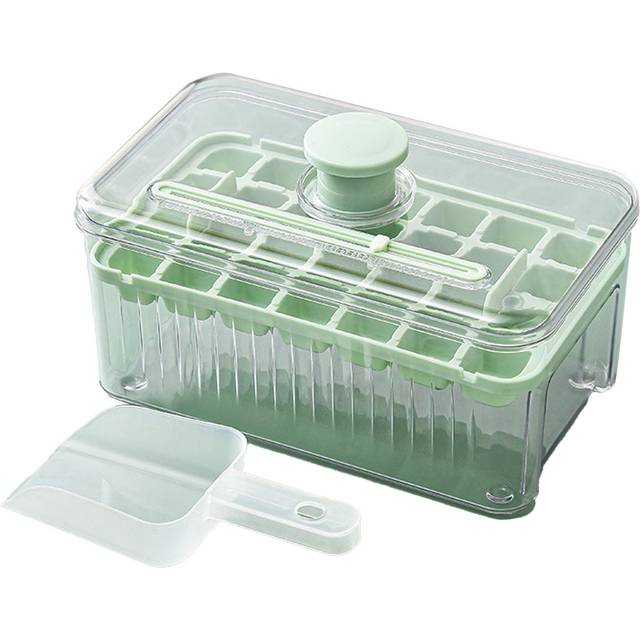 Ice Cube Tray Large Capacity Press Type 28 Ice Cube Maker Mould with Lid and Bin for Home Use