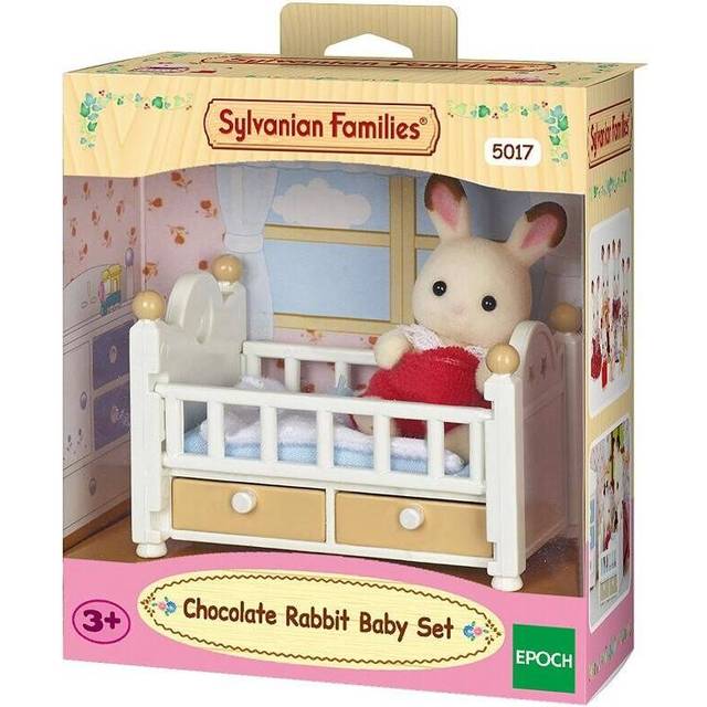 Sylvanian Families figurset med Chocolate kaninbaby och babysäng
