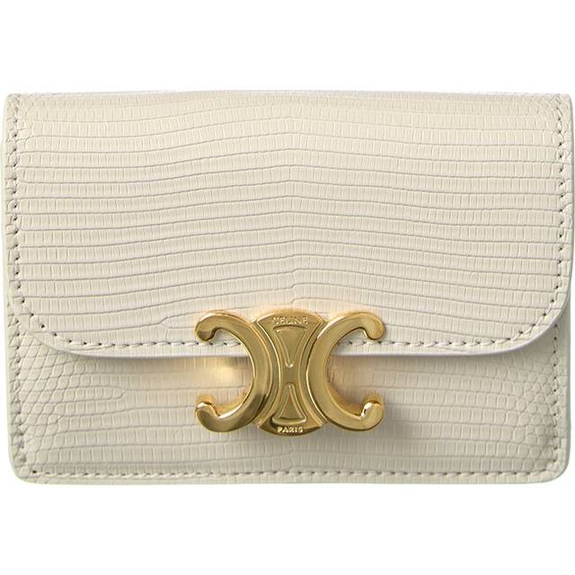 CELINE Triomphe Flap Leather Card Case