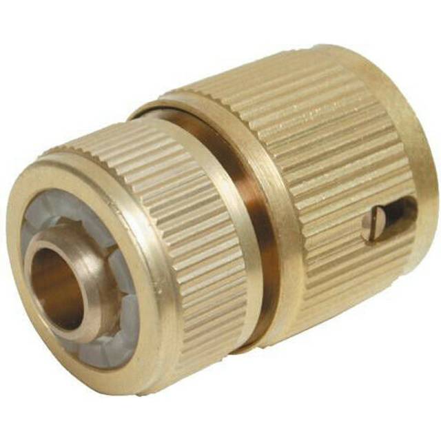 "Garden Hose Quick Connector Auto Water Stop Brass 1/2"" inch"