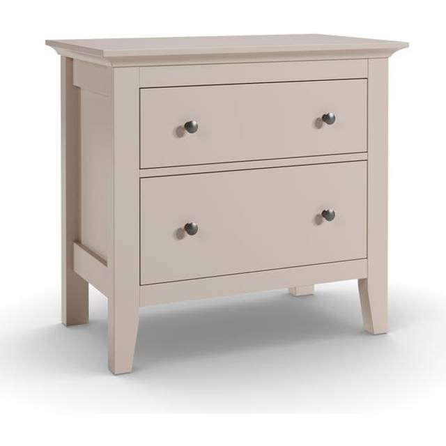Lynton 2 Drawer Wide Bedside Table - Natural