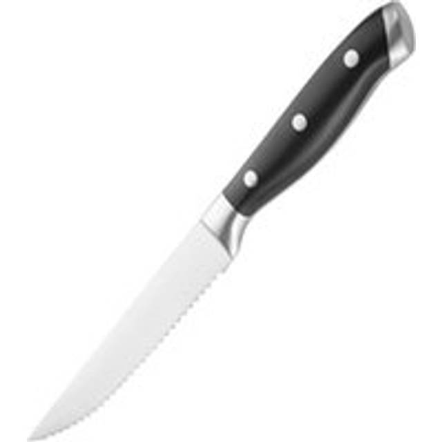 Olympia Premium Riveted Steak Knives with Black ABS Handles (6 pack)