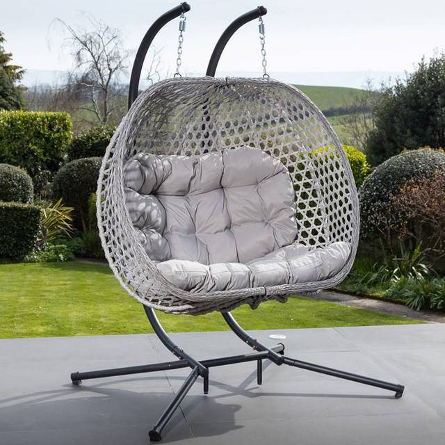 Artemis Beauchamp 2 Seater Light Grey Swinging Garden Seat