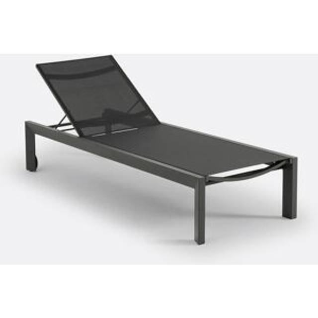 Lolara Aluminium Sun Lounger - Charcoal - ONE SIZE