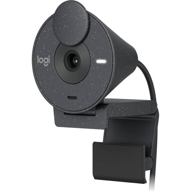 Logitech Brio 300 Full HD-webbkamera med sekretesslutare, automatisk ljuskorrigering brusreducerande mikrofon, USB-C, certifierad för Zoom, Microsoft Teams, Google Meet - Grafit
