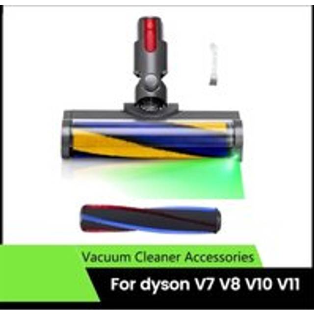 Tlily - led Soft Roller Clean Head for V7 V8 V10 V11 Vacuum Attachments Illuminating Hidden Dust and Debris Hard Floor