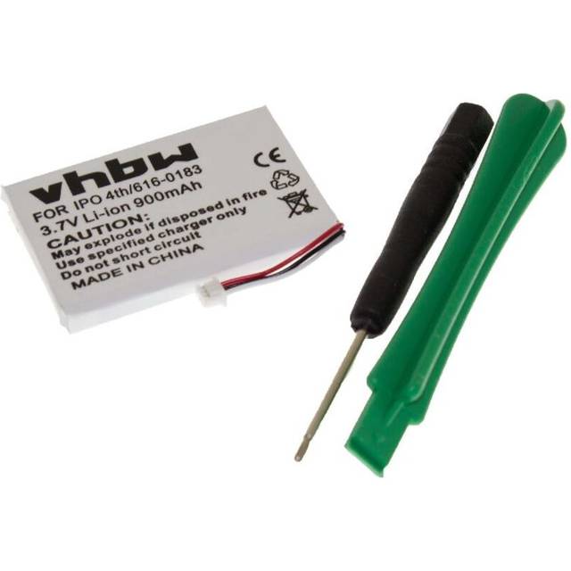 Vhbw - 1x Battery compatible with Apple iPod Photo 60GB M9586KH/A, 60GB M9586LL/A MP3-Player Music Player (900 mAh, 3.7 v, Li-Ion)