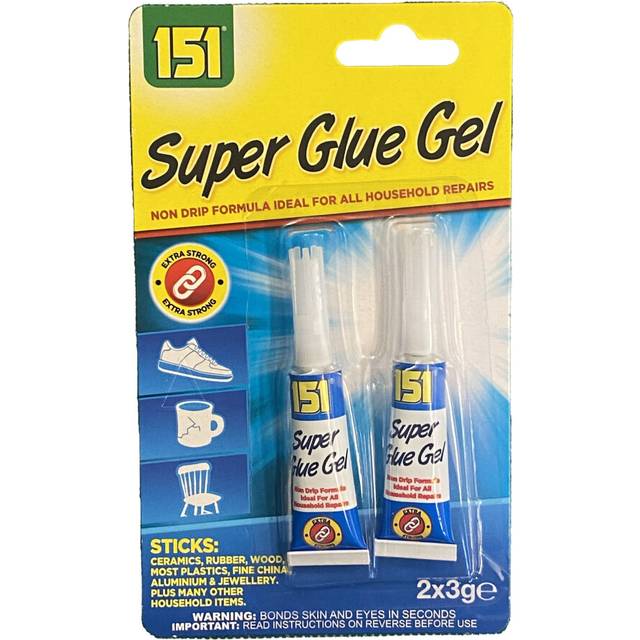 Strong Super Glue Adhesive 2x 3g Tubes Rubber Ceramic Wood Plastic