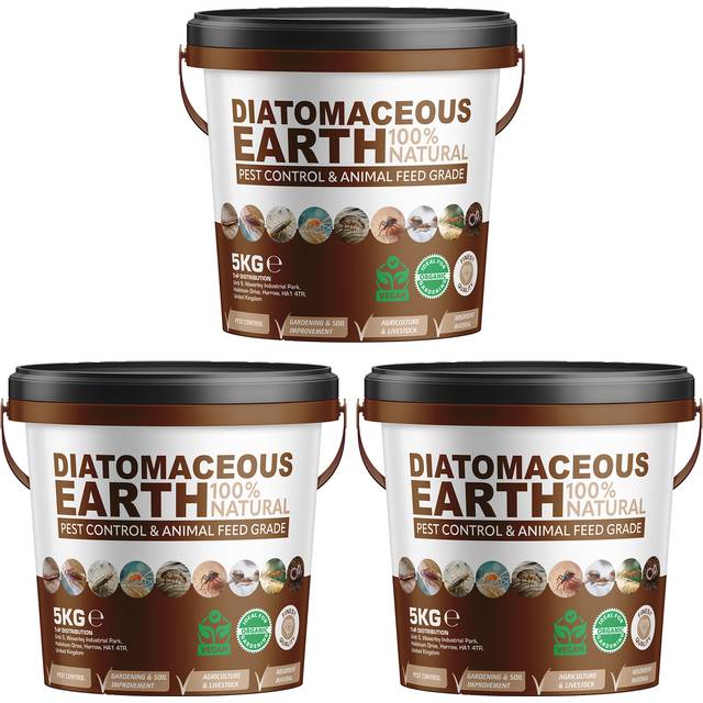 Diatomaceous earth de 100% natural 15kg bucket pest control & animal feed grade