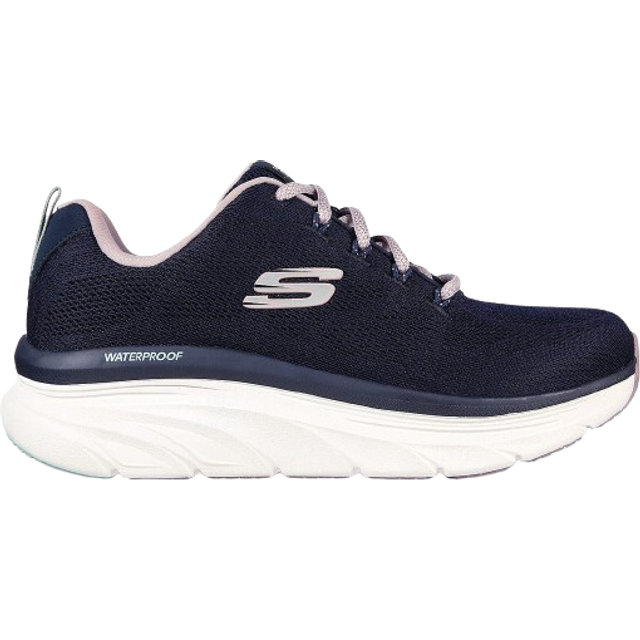 Women's Wide Fit Skechers 149810 D'Lux Walker Get Oasis Trainers - Navy/Lavender