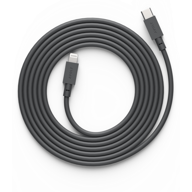 Avolt Cable 1 USB C till Lightning laddkabel 2m Stockholm Black