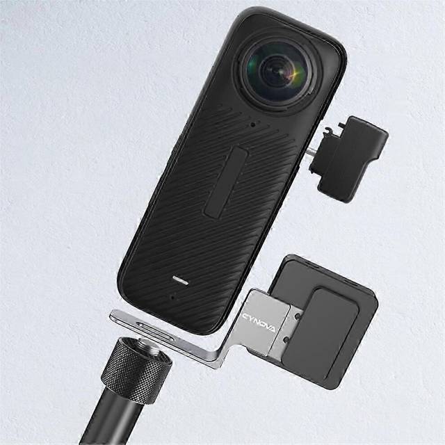 (As show, One size) CYNOVA Invisible Mic Cold Shoe compatible with Insta360 X4 / X3 / ONE X2