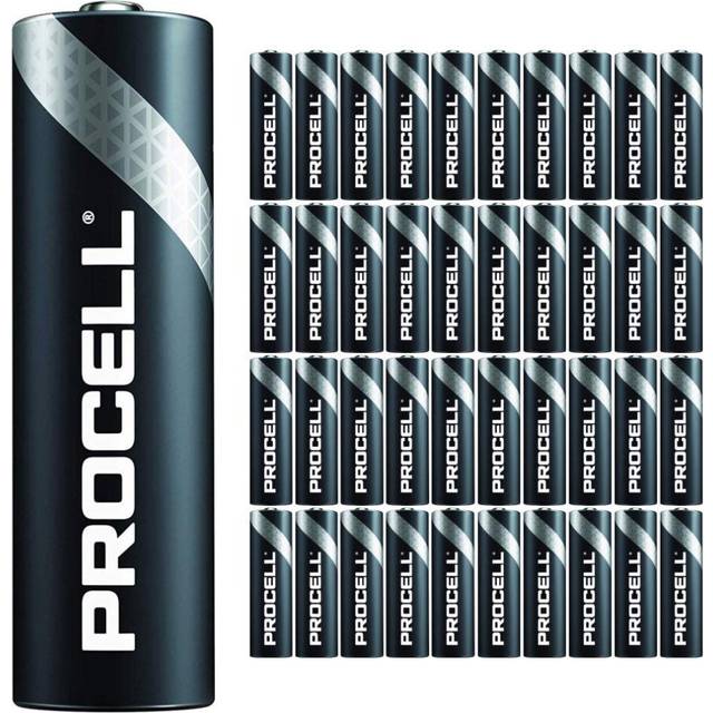 40 Pack - Duracell Procell AA Batteries | 1.5V Industrial Power Alkaline Battery | Home or Office Use | Car Air Freshener Promo Pack | Reliable Long