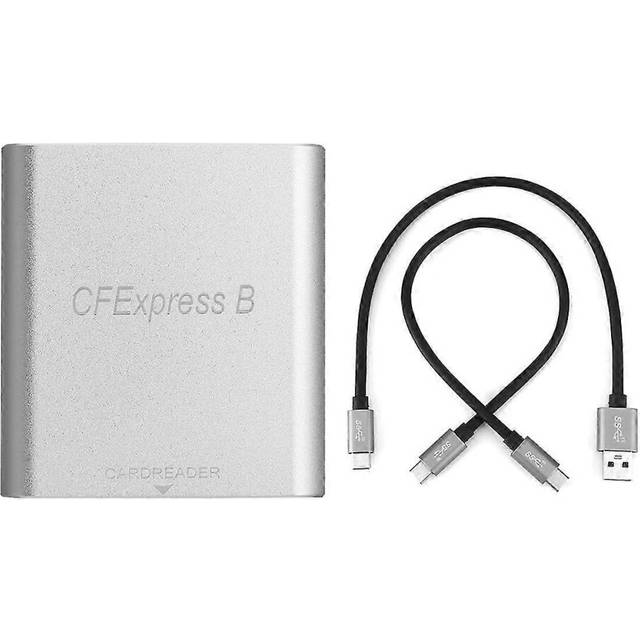 (As show, One size) Portable Type C to CFexpress B Card Reader 10Gbps Memory Card Reader Drive-Free compatible with Laptop Computer