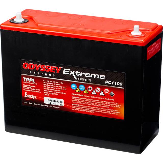 Odyssey extreme power & motorsports (ods) 12v agm battery, ods-agm40e (pc1100)