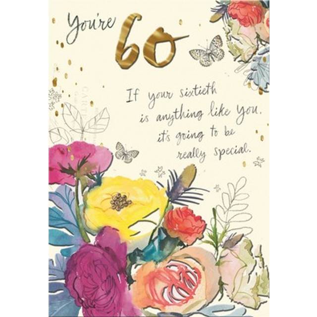 Willow Floral Bouquet 60th Birthday Card