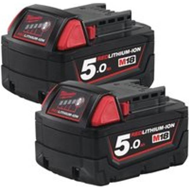 Milwaukee M18B5 18V M18 5Ah Batteries - Pack Of Two