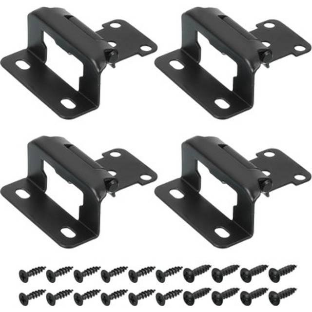 1/2 Overlay Cabinet Kitchen Hinges, 4 Set Cabinet Hinge With Screws, Black