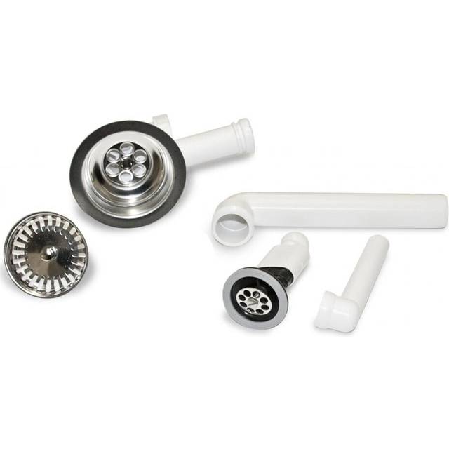 Villeroy & boch chrome kitchen sink basket strainer waste kit 8k920061
