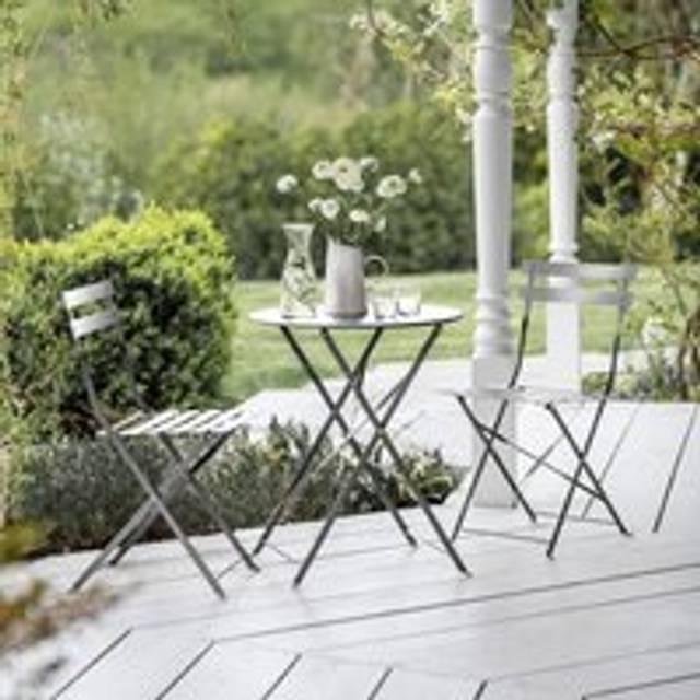 Garden Trading - Rive Droite 2 Seater Bistro Set Small Silver Grey Ourdoor Indoor
